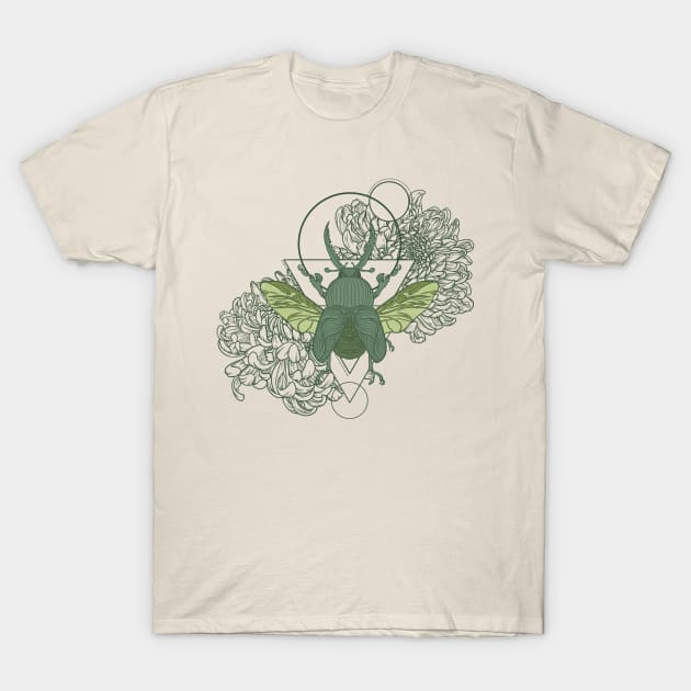 Geometric Beetle T-Shirt by RiaoraCreations